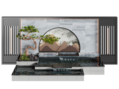 现代木质双开门 大门3d模型 现代木质双开门 大门