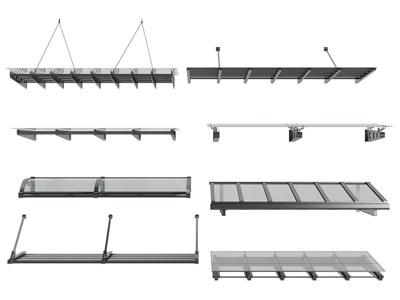 现代玻璃雨棚 遮阳棚