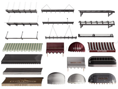 现代遮阳棚 雨棚