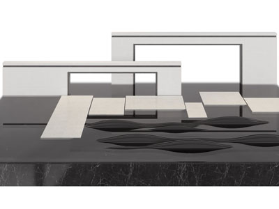 现代山形雕塑水景景观园艺小品