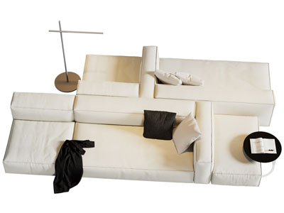 现代奶油风多人 单人沙发和茶几组合