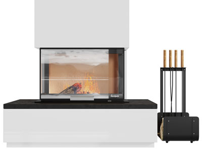 现代玻璃壁炉火炉 火钳