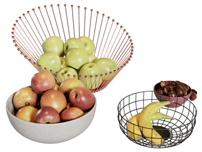 现代水果篮 苹果 香蕉水果食物