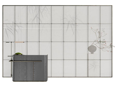 新中式前台接待台