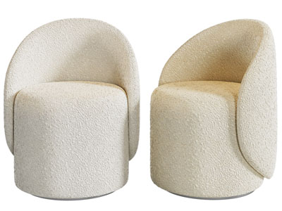 侘寂风奶油风单人沙发