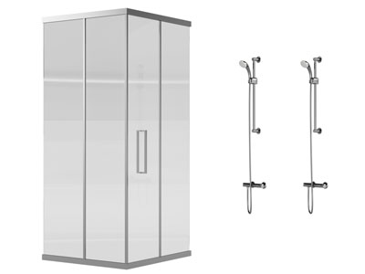 现代玻璃淋浴房 淋浴花洒3d模型 现代玻璃淋浴房 淋浴花洒