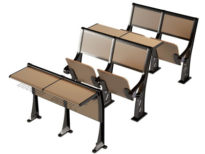 现代固定可折叠书桌椅组合 教室学生桌椅组合3d模型 现代固定可折叠书桌椅组合 教室学生桌椅组合