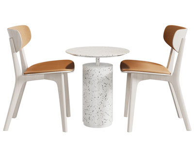 现代休闲椅子 边几