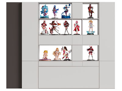 现代动漫游戏影视角色装饰柜3d模型 现代动漫游戏影视角色装饰柜