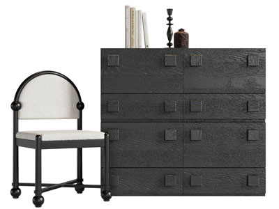 法式玄关柜 边柜 休闲椅子3d模型 法式玄关柜 边柜 休闲椅子