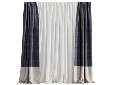 现代布艺窗帘窗纱
