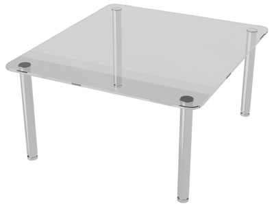 现代方形玻璃茶几3d模型 现代方形玻璃茶几