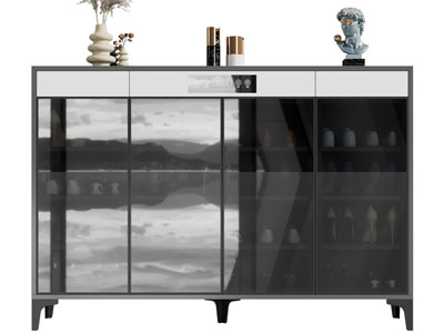 现代玻璃柜门的鞋柜3d模型 现代玻璃柜门的鞋柜