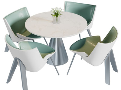 现代休闲洽谈餐桌椅组合