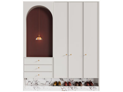 现代玄关鞋柜3d模型 现代玄关鞋柜