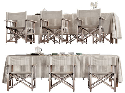 现代户外休闲餐桌椅组合