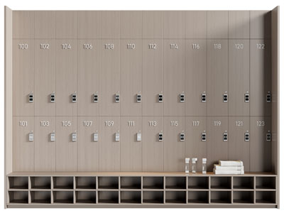 现代健身房更衣柜3d模型 现代健身房更衣柜