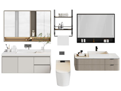 现代洗手台 镜柜 浴室柜