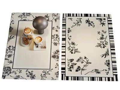 现代花卉图案的长方形地毯