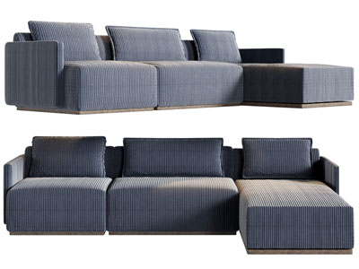 现代转角多人沙发