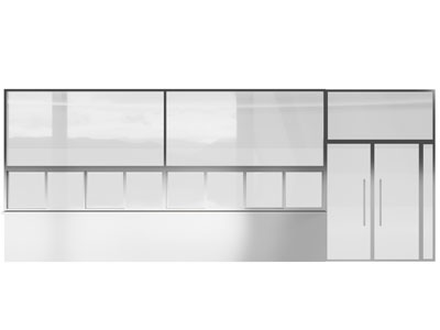 现代办公玻璃隔断 双开门 大门3d模型 现代办公玻璃隔断 双开门 大门