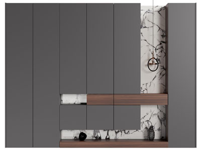 现代玄关鞋柜3d模型 现代玄关鞋柜
