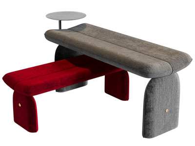 现代长方形沙发凳子