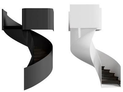 现代旋转楼梯3d模型 现代旋转楼梯