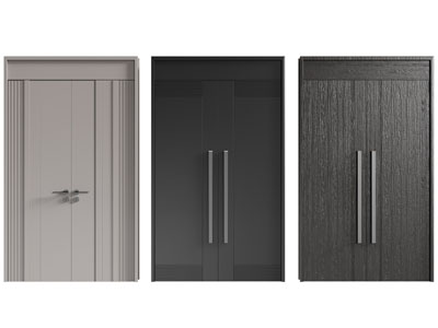 现代双开门 木门 大门 平开门