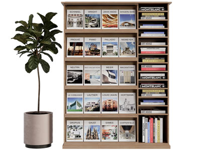 实木书刊杂志收纳架 书柜3d模型 实木书刊杂志收纳架 书柜