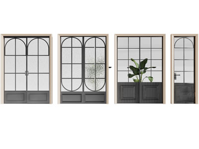 法式玻璃门 大门 平开门 推拉门