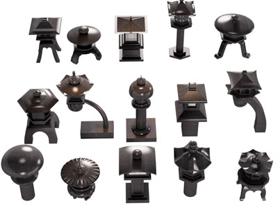 现代草坪灯 户外灯 石灯柱