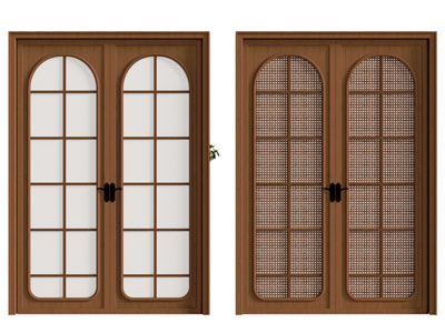 法式中古风双开门 木门 平开门