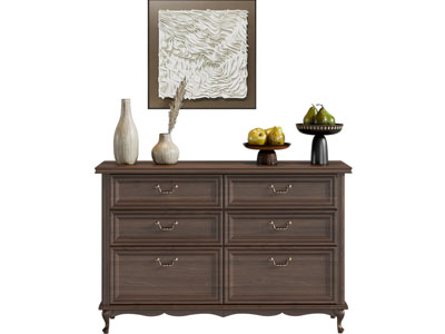 法式中古风斗柜 玄关柜3d模型 法式中古风斗柜 玄关柜