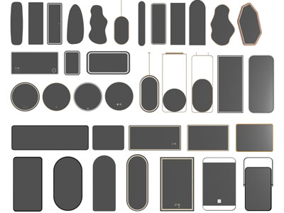 现代墙面装饰镜子 浴室镜 墙饰