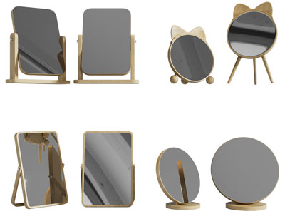 现代化妆 梳妆镜子 桌面镜子