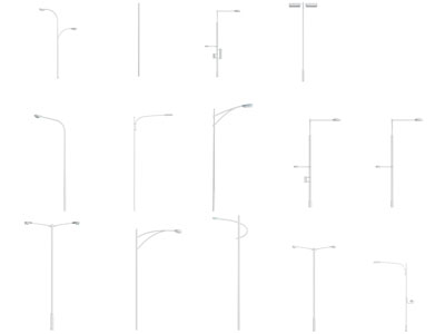 现代路灯 公共设施3d模型 现代路灯 公共设施