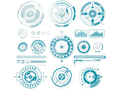 现代科技元素墙饰挂件