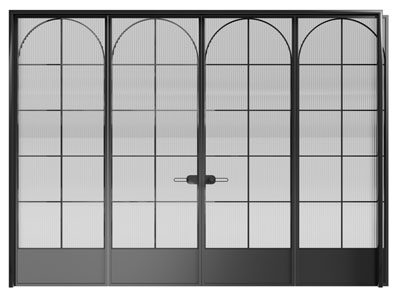 法式玻璃双开门 大门 平开门