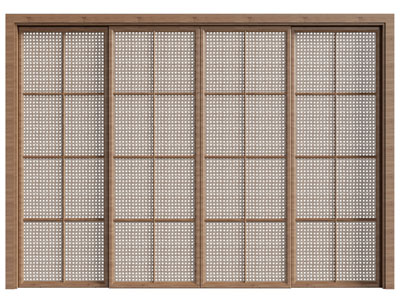 侘寂风中古风推拉门