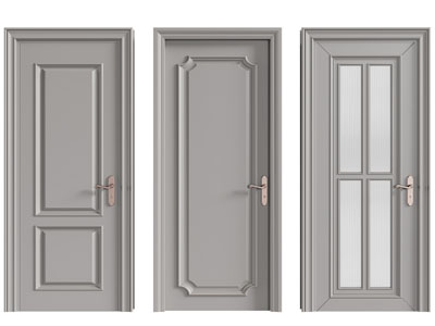 美式单扇平开门 木门 玻璃门