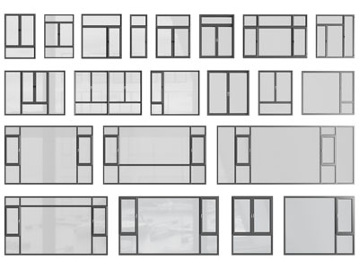 现代玻璃平开窗户 飘窗 落地窗户