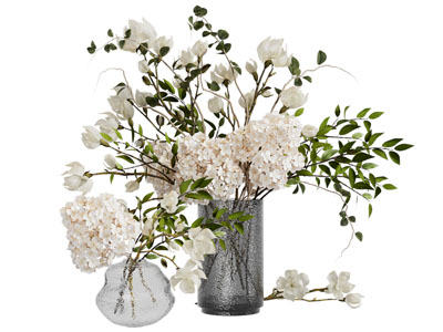 现代玻璃花瓶花卉