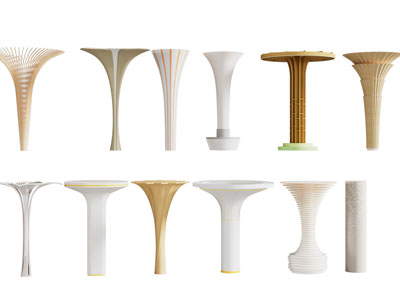 现代装饰柱子 异形柱子3d模型 现代装饰柱子 异形柱子