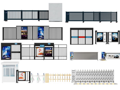 现代社区人行道门禁 收费杆 电动门