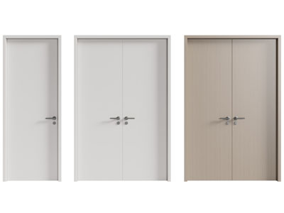 现代双开门 平开门 木门