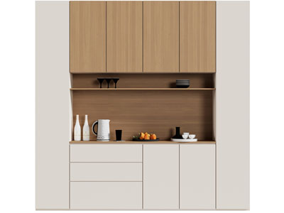 现代餐边柜 酒柜 高柜3d模型 现代餐边柜 酒柜 高柜