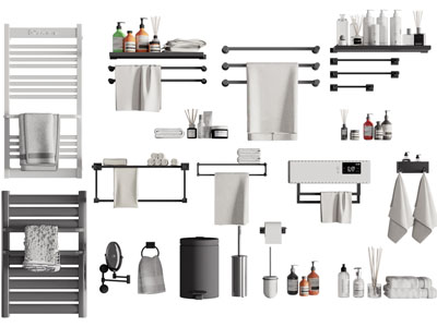现代毛巾架 小背篓 洗漱用品 卫浴小件