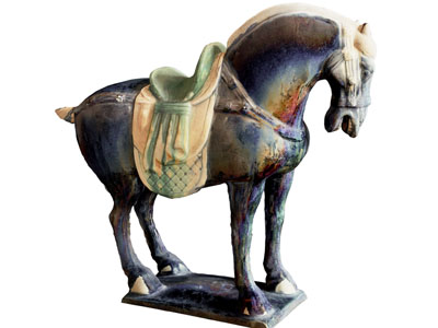 中式唐三彩陶瓷马匹雕塑雕刻3d模型 中式唐三彩陶瓷马匹雕塑雕刻