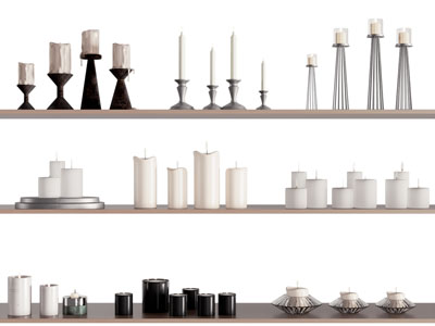 现代蜡烛 烛台 摆件组合